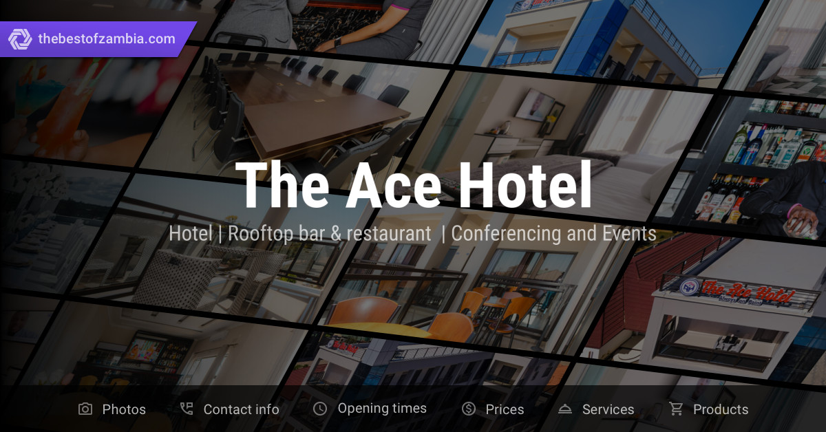 The Ace Hotel Hotel, Rooftop bar & restaurant in Lusaka, Zambia